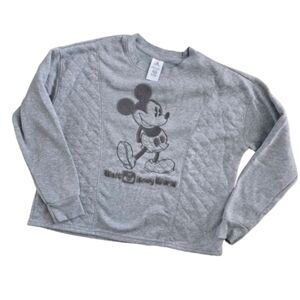 Walt Disney World Mickey Quilted Crewneck Pullover Sweatshirt